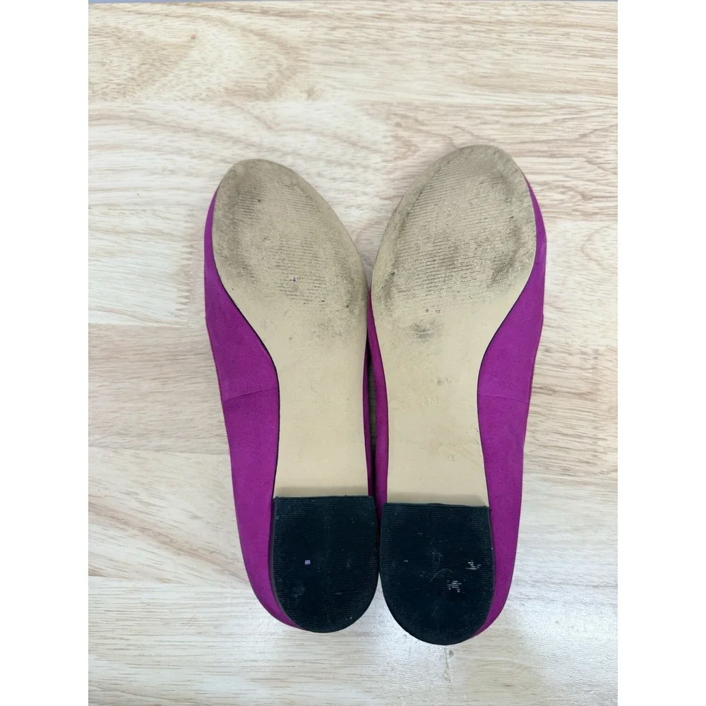 Talbots Pink Suede Flats 8M Gold Sequin Heart Loafers Leather #23 - Picture 10 of 11